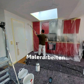 Malerarbeiten, Renovierungsarbeit, Tapeten entfern